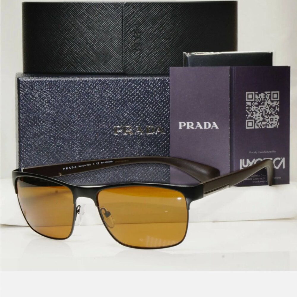 Prada Men's Polarized Authentic Brown Sunglasses